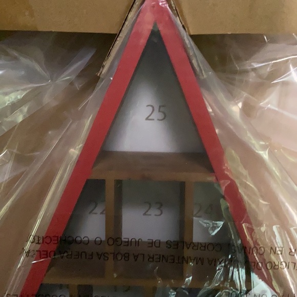 Pottery Barn Rustic and Charming Wooden Cubbied Cottage Advent Calendar - Picture 5 of 15